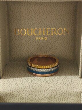 Boucheron Blue Ring Diamond-Set Four-Band Design Ring